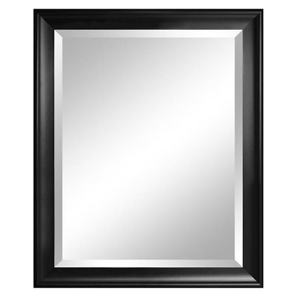 Alpine Fine Furniture Alpine Fine Furniture 40413 Symphony Black Wall Mirror with Bevel - 28 x 34 in. 40413